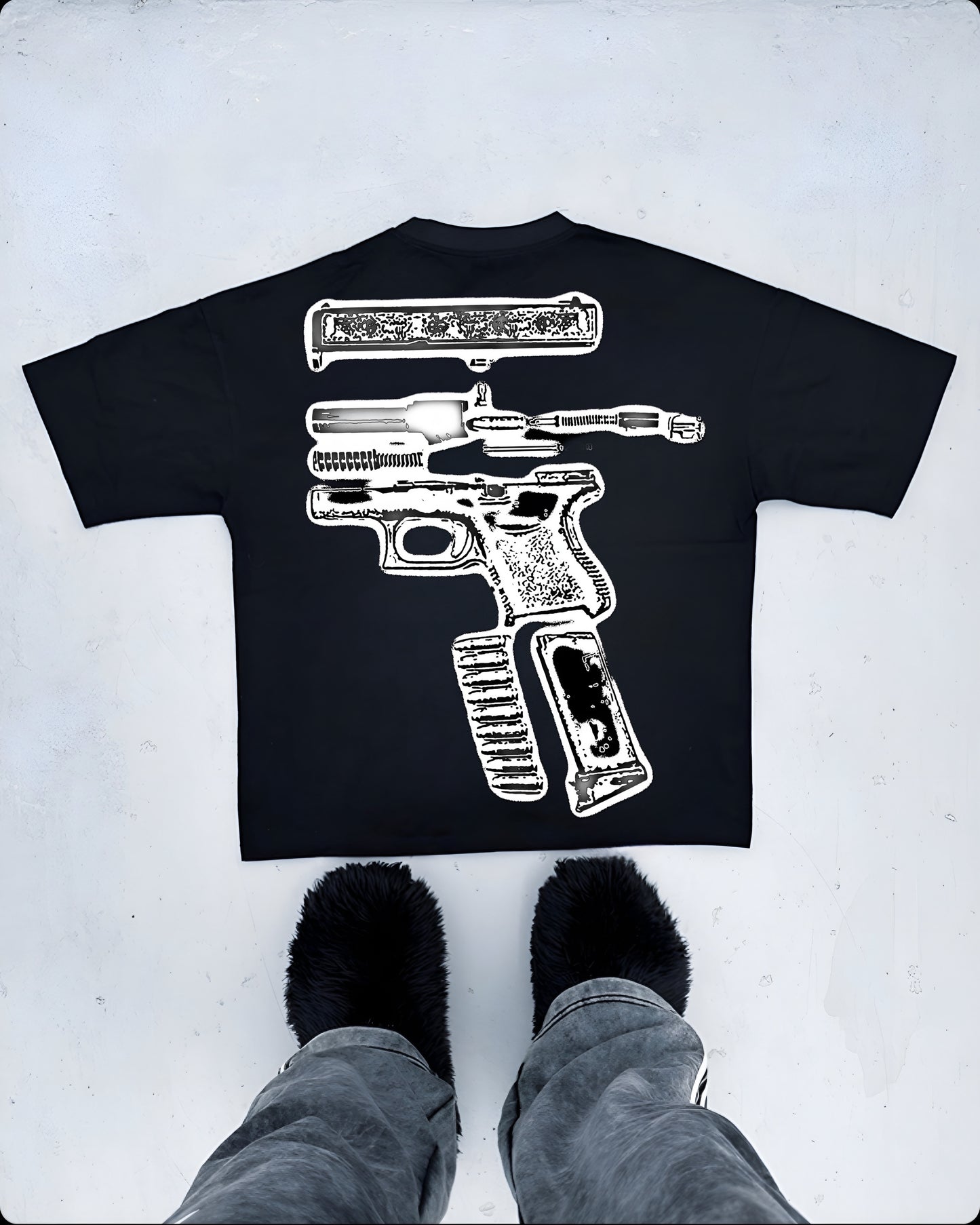 (New 2025) “SKRAPYARD” Oversized Tee (BLACK)