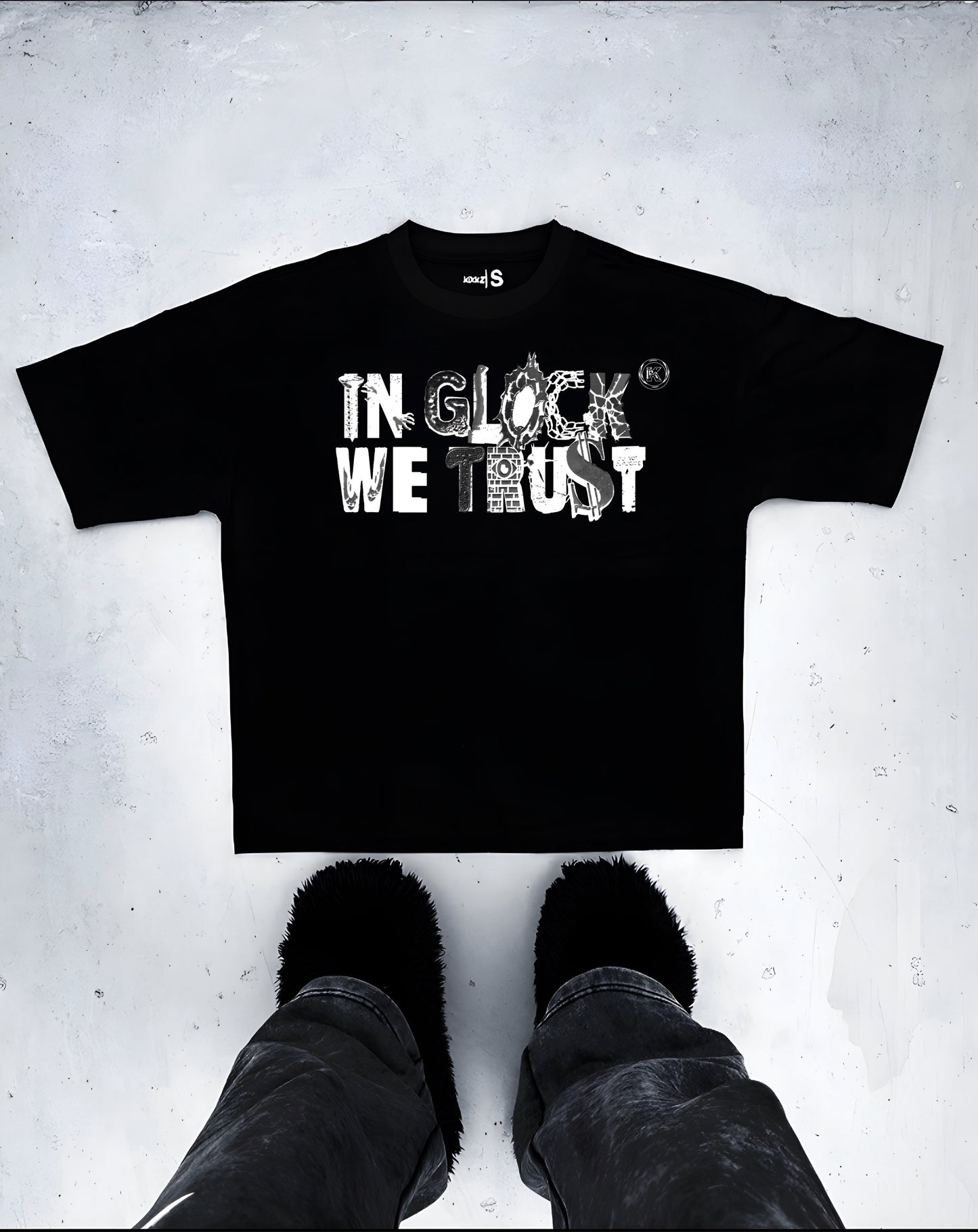 (New) KIXKZ SKRAPYARD Oversized Tee (BLACK)