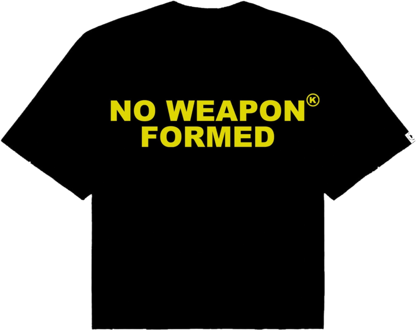 NO WEAPON FORMED OVERSIZED TEE (Yellow) pre-made