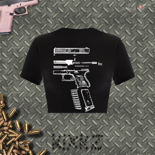 V1 BAD BITCH WITH A BLICK CROP TOP (BLACK)
